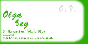 olga veg business card